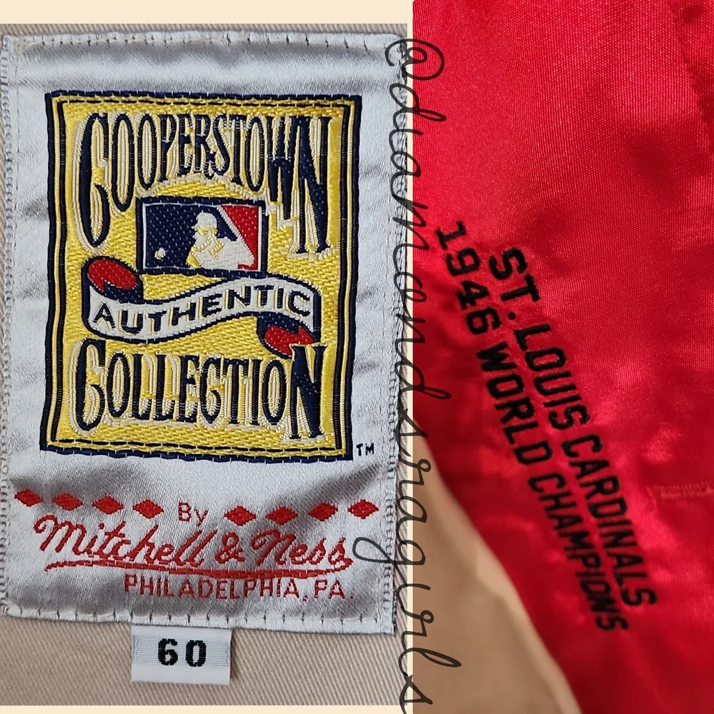 MITCHELL & NESS St. Louis Cardinals Cooperstown Collection VTG Jacket Sz 60 EUC - Picture 6 of 14